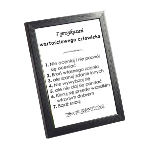 Sentencja A3 - 7 przykazań (KOLORY)