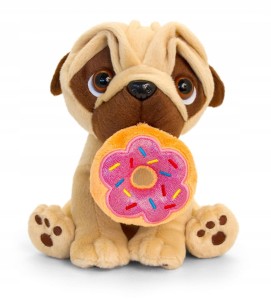 Mops z babeczką 20cm